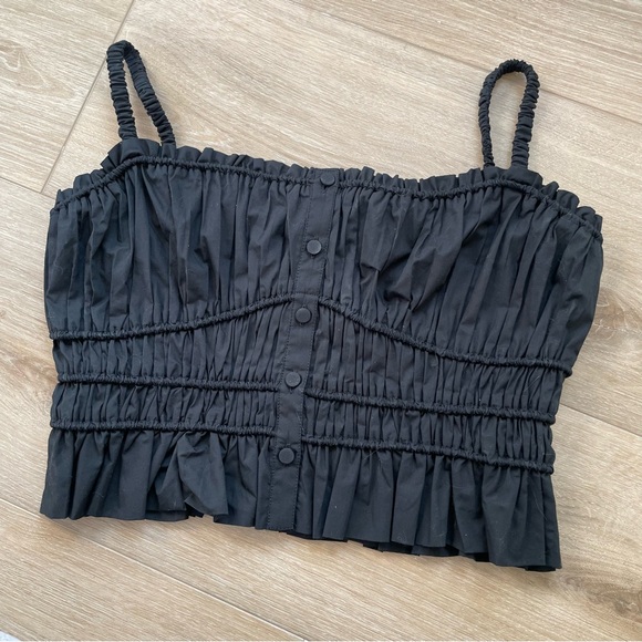 J. Crew Cinched-waist cotton poplin tank top - Picture 1 of 3